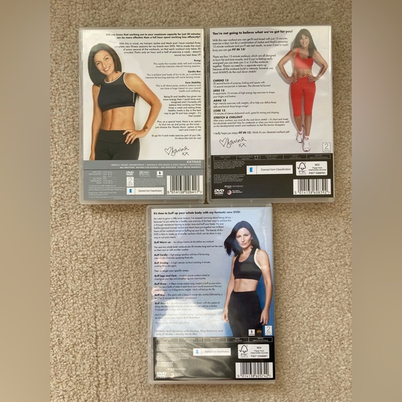 LOT/ BUNDLE OF 3 EXERCISE FITNESS DVD*FIT IN 15 TO 30 MINUTES*DAVINA MCCALL* - Picture 4 of 6